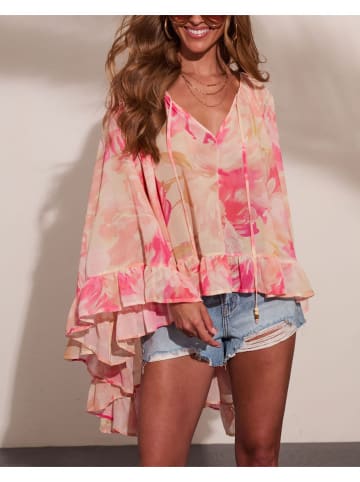 Milan Kiss Bluse in Rosa/ Beige