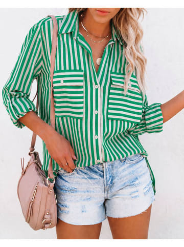 Milan Kiss Blouse groen/wit