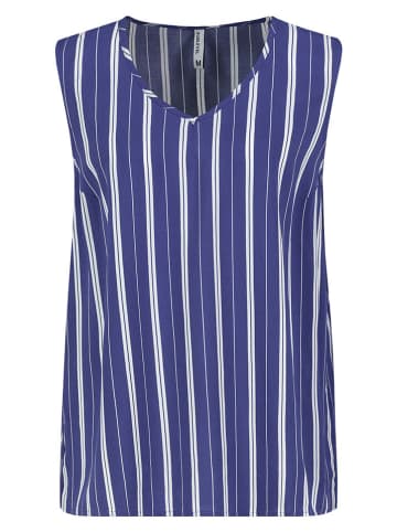 Sublevel Blousetop blauw/wit
