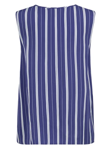Sublevel Blousetop blauw/wit