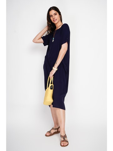 Le Jardin du Lin Kleid in Dunkelblau