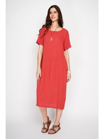 Le Jardin du Lin Kleid in Rot