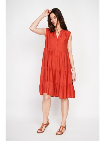 Le Jardin du Lin Kleid in Rot