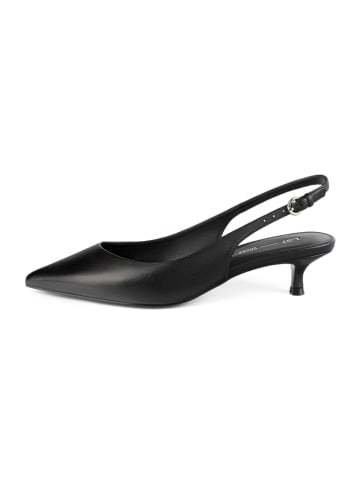 l37 Leder-Slingpumps in Schwarz