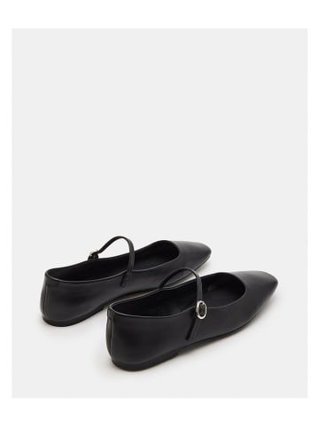 Steve Madden Leren ballerina's met bandje zwart