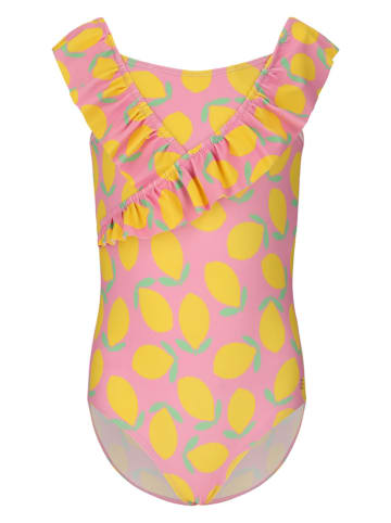 Zigzag Badeanzug "Tropical" in Gelb/ Rosa