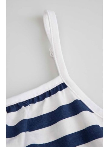 MOKIDA Kleid in Weiß/ Dunkelblau