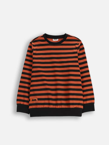 MOKIDA Sweatshirt in Orange/ Schwarz