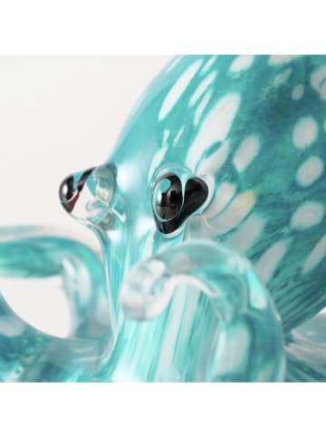 Boltze Figurka dekoracyjna "Squid" w kolorze turkusowym - wys.9 x Ø 21 cm