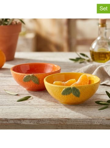 Boltze 2er-Set: Schalen "Orange" in Gelb/ Orange - Ø 11 cm