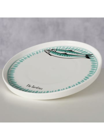 Boltze Talerz "Sardine" w kolorze biało-błękitnym - Ø 20,5 cm