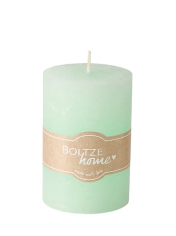 Boltze Stumpenkerze "Casual" in Türkis - 335 g
