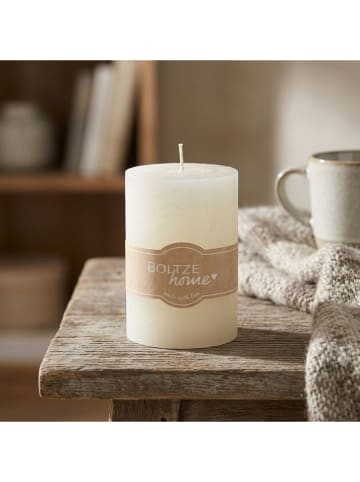 Boltze Stumpenkerze "Casual" in Creme - 344 g