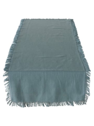 Boltze Tischläufer "Lenea" in Blaugrau - (L)140 x (B)40 cm