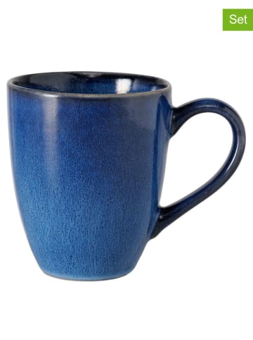 Boltze Kubki (2 szt.) "Bleu" w kolorze granatowym - 340 ml