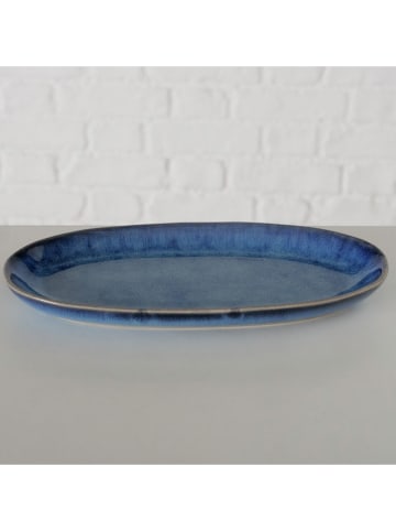 Boltze 2-delige set: serveerschalen "Bleu" donkerblauw - (B)19 x (H)9 x (T)2 cm