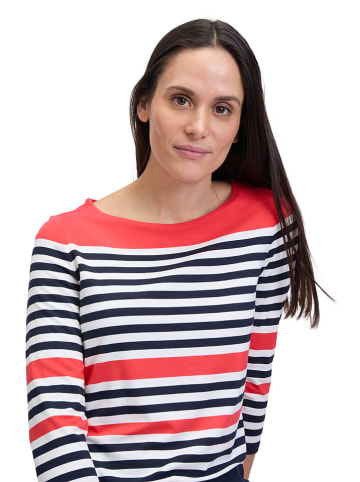 Betty Barclay Longsleeve in Dunkelblau/ Koralle/ Weiß