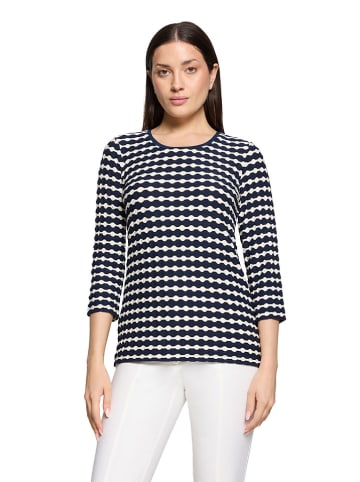 Betty Barclay Longsleeve in Dunkelblau/ Weiß