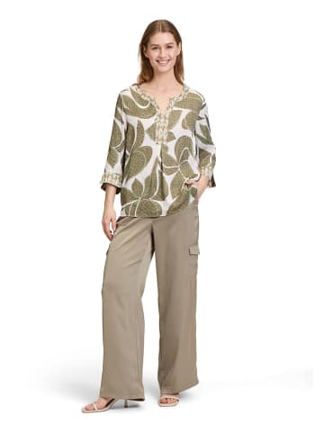 Betty Barclay Blouse kaki/wit