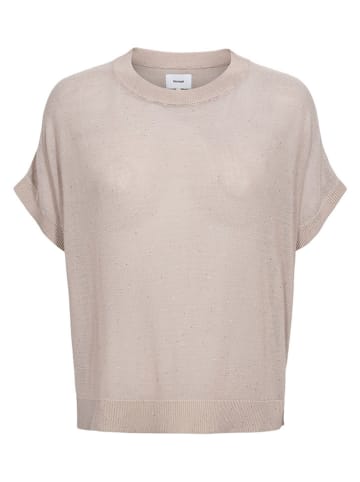 NÜMPH Sweter "Sparkle" w kolorze beżowym