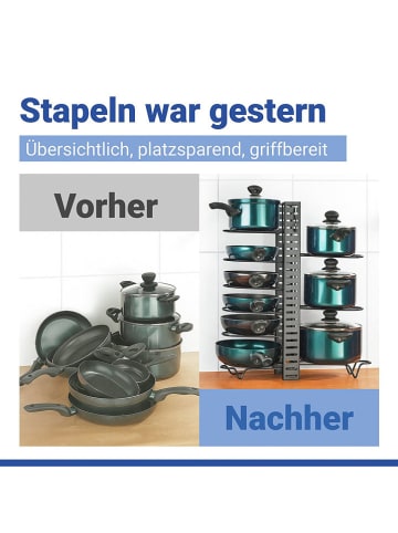 Wenko Topf- & Pfannenständer in Schwarz - (B)54,5 x (H)42 x (T)20 cm