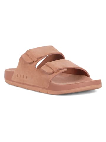 Reef Leder-Pantoletten "Oasis" in Lachs