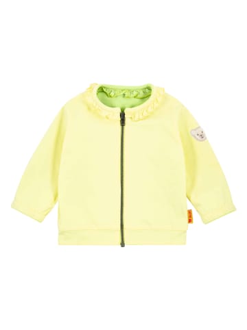 Steiff Sweatjacke in Gelb/ Grün