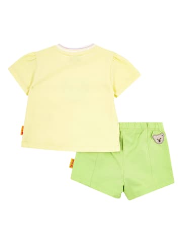 Steiff 2tlg. Outfit in Gelb/ Grün