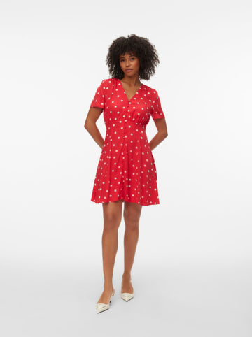 Vero Moda Jurk rood/wit