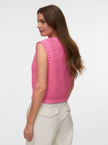 Vero Moda Kamizelka dzianinowa w kolorze różowym