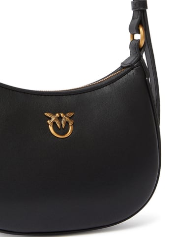 Pinko Leder-Schultertasche in Schwarz - (B)16 x (H)10 x (T)5 cm