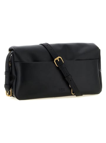 Pinko Skórzana torebka w kolorze czarnym - 31 x 17 x 10 cm