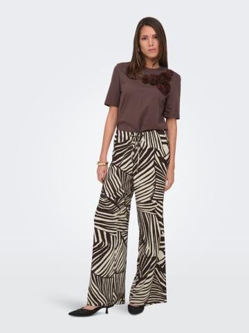 JDY Hose "Debbie" in Braun/ Beige