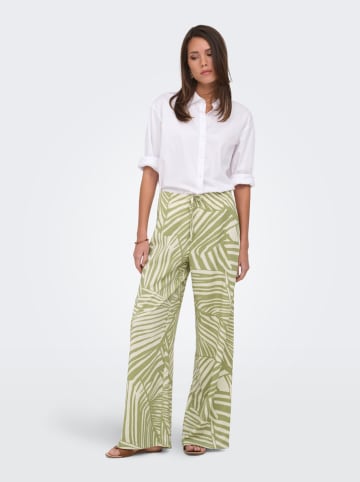 JDY Broek "Debbie" groen/beige