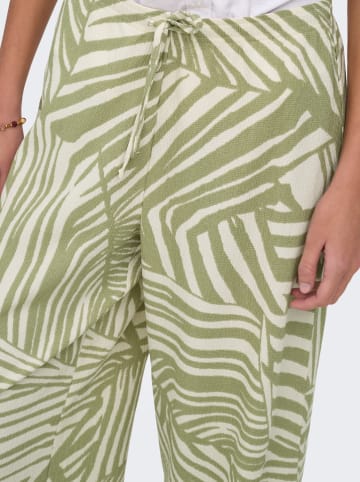 JDY Broek "Debbie" groen/beige