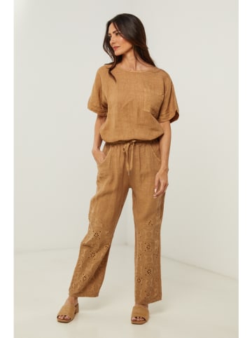 Le Monde du Lin Leinen-Hose in Camel