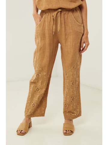 Le Monde du Lin Leinen-Hose in Camel
