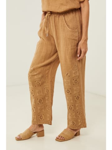 Le Monde du Lin Leinen-Hose in Camel