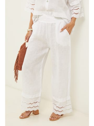 Le Monde du Lin Linnen broek wit