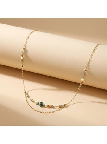 Nomad Vergulde ketting met sierelementen - (L)40 cm