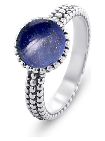 Nomad Srebrny pierścionek z lapis lazuli