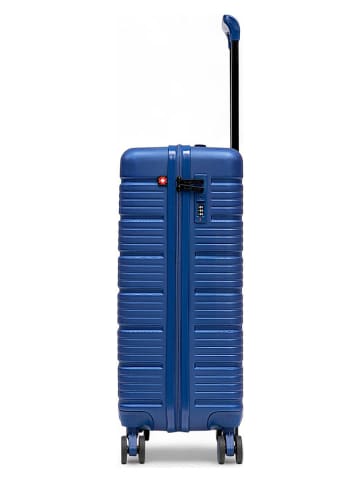 SWISS KOPPER Walizka "Lugano" w kolorze niebieskim - 34 x 55,5 x 23 cm