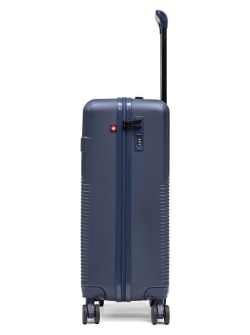 SWISS KOPPER Hardcase-Trolley "Wohlen" in Dunkelblau - (B)36 x (H)56 x (T)22,5 cm