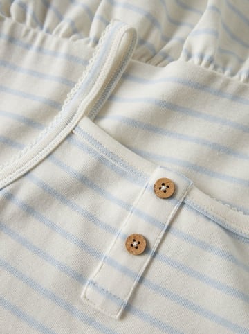 Lil Atelier Kleid "Geo" in Hellblau/ Weiß