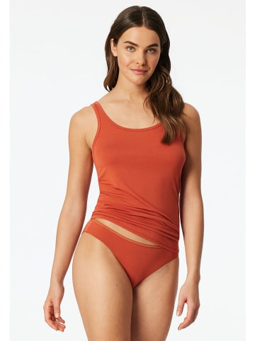 Schiesser 2er-Set: Slips in Terracotta/ Weiß