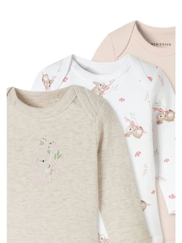 Schiesser 3er-Set: Bodys in Beige/ Weiß/ Sand