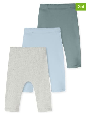 Schiesser 3-delige set: leggings grijs/lichtblauw/groen