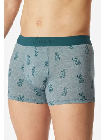 Schiesser 3-delige set: boxershorts petrol/zwart