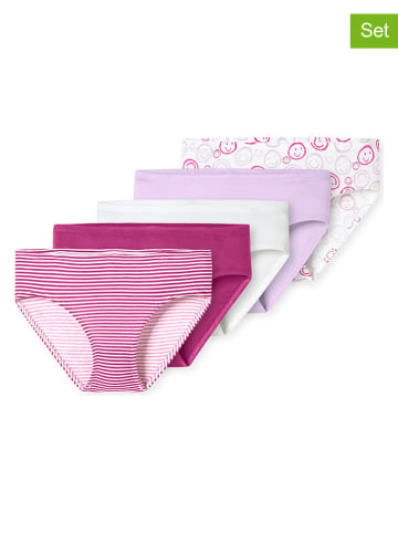 Schiesser 5er-Set: Slips in Pink/ Weiß/ Flieder