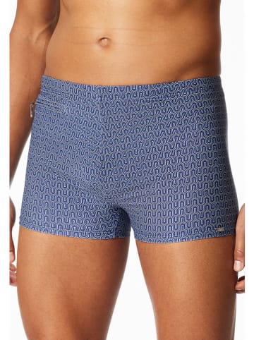 Schiesser Zwembroek donkerblauw/wit